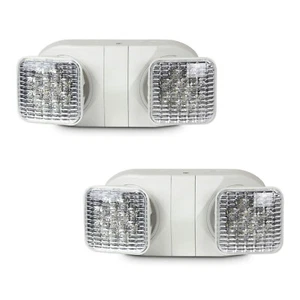 LSP [2-Pack] Adjustable Two Heads LED Emergency Exit Light w/ Backup Battery UL - Picture 1 of 7