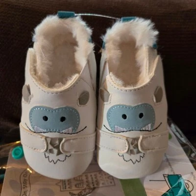 Ro + меня халаты размер 6-12 м меха с подкладкой легко на Yeti Baby Shoes новый в упаковке - Изображение 1 из 4
