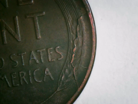 1955 Lincoln Wheat Cent-Die Crack thru wheat Cover