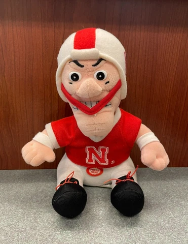 Nebraska Cornhuskers 8" Football Player Stuffed Plush Sound Box NOT working Cover