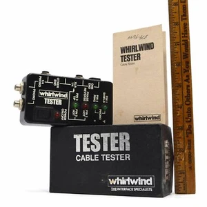 Briefly Used "WHIRLWIND TESTER" CABLE TESTER in Original Box with INSTRUCTIONS - Imagen 1 de 3