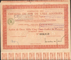 Chemins de Fer de l'EST ALGÉRIEN (ALGÉRIE) (N) - Picture 1 of 1