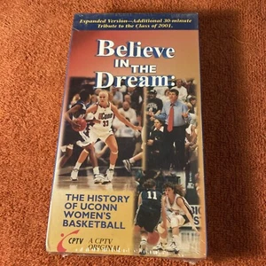 BELIEVE IN THE DREAM - HISTORY OF UCONN WOMENS BASKETBALL VHS CPTV Sealed - Picture 1 of 4