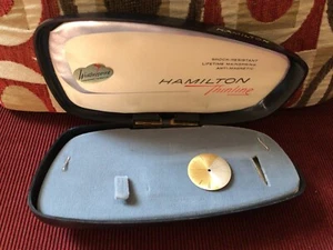 Hamilton 1960 T-403 "Original Box & Gold/White Dial" Silver Liner, Rare Example - Picture 1 of 9