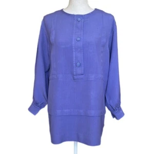 Givenchy Vintage Lilac Shirt Tunic Top Women's Size M/L Made in France - Picture 1 of 15