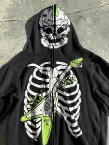 Full Zip Up Skull Hoodie  - Picture 1 of 6