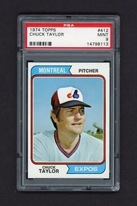 Topps béisbol 1974 # 412 Chuck Taylor PSA 9 - Imagen 1 de 2