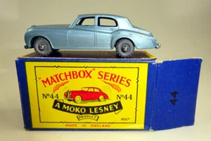 Matchbox RW 44A Rolls Royce blaumetallic Metallräder perfekt in "B2" Box - Bild 1 von 12