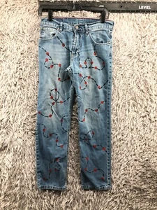 Levi's Red Tab Unisex Kids Jeans Size 14 Blue Ladybug Accent - Picture 1 of 16