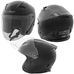 Casco Jet Moto Aperto Visiera Scooter Antigraffio Urbano ECE 22-06 Nero - Imagen 1 de 15