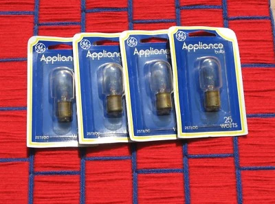 4 new GE 25w LIGHT BULB 25 watt 90706 double contact Bayonet Base T8 DCB 25T8 DC - Image 1 of 4