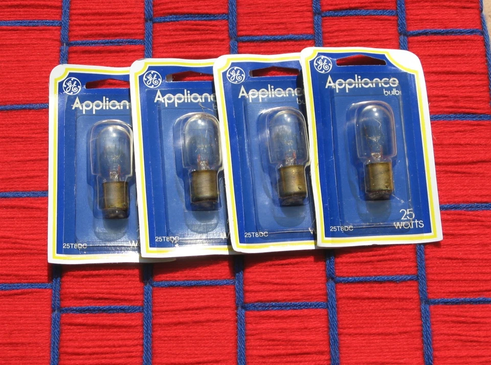 4 new GE 25w LIGHT BULB 25 watt 90706 double contact Bayonet Base T8 DCB 25T8 DC - Image 1 of 4