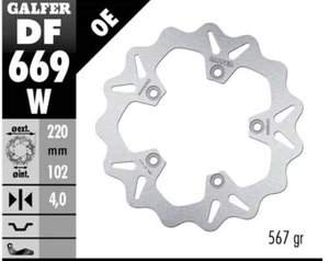 GALFER Disco De Freno Wave Posterior 220x4mm Para APRILIA TUONO 660 2021-2023 - Imagen 1 de 8