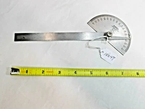 Protractor, General Hardware No.18 Machinist's Stainless Steel Protractor, USA - Picture 1 of 4