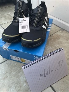 Men's Adidas NMD V3 Trainers Black/Gold RRP £130 - Picture 1 of 9