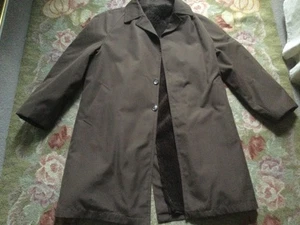 Vintage men's brown McIntosh coat, faux fur lined St Michael UK sz 41-441 - Picture 1 of 5