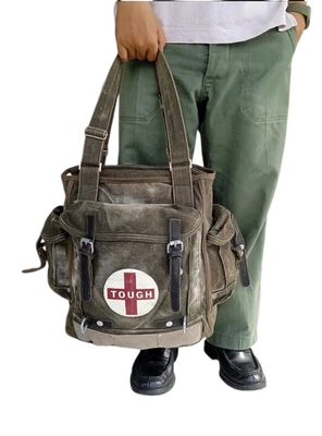 Vintage Tough Jeans Smith Millitary Fade Tote Bag - Image 1 of 4