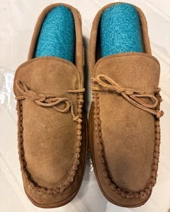 Zapatilla de casa Dearfoams para hombre talla 13 micro gamuza mocasín castaño - Envío gratuito - Imagen 1 de 10