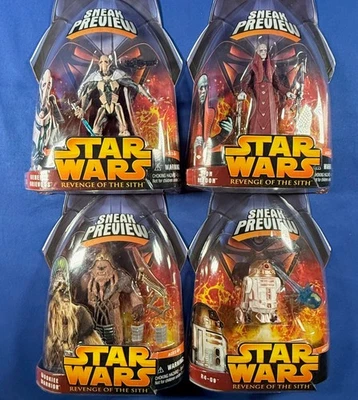 4 SNEAK PREVIEW Star Wars REVENGE OF THE SITH Figures R4-G9 Tion Medon ROTS 2005 - Image 1 of 4