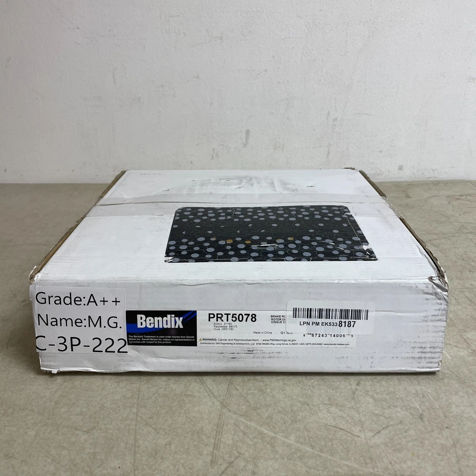 Rotor de freno delantero Bendix Premium PRT5078 para Toyota 4Runner 1996-2002 Tacoma Foto 1 de 4