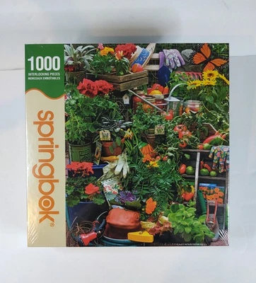 NEW Springbok 1000 Piece Jigsaw Puzzle By Rachel Perry Gardening Scene Sealed... - Image 1 of 4