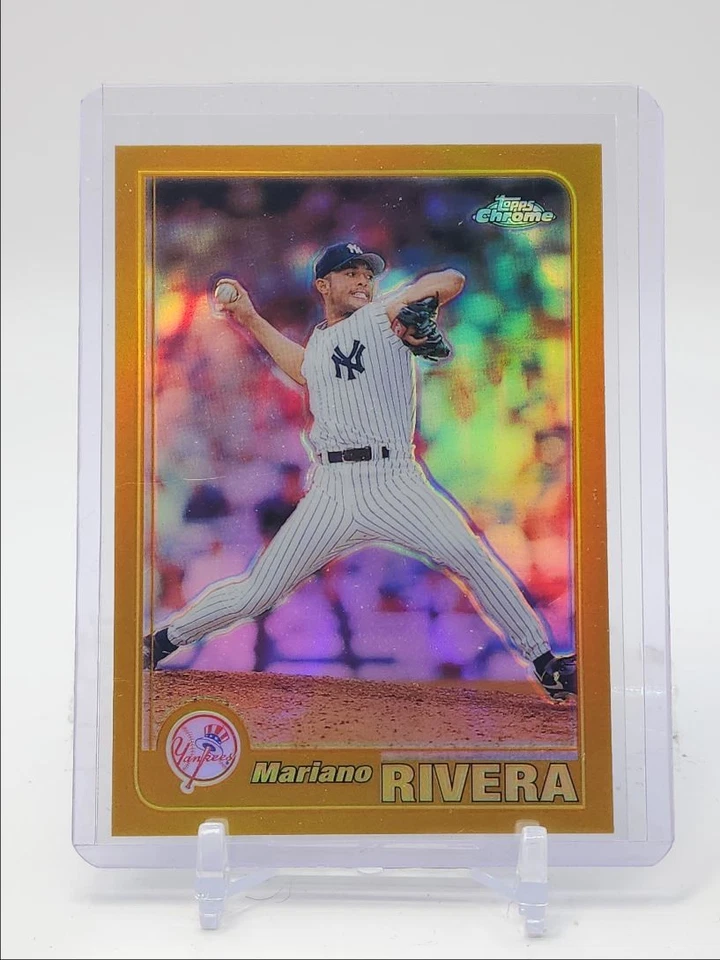 MARIANO RIVERA 2001 TOPPS CHROME BASEBALL GOLD FRACTOR YANKEES Q3562 - Image 1 of 2