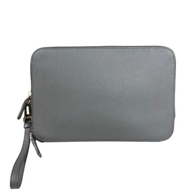 Segundo bolso Prada Saffiano de cuero VR0052 gris usado Foto 1 de 4