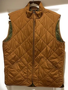 Gilet trapuntato uomo J Crew full zip leggero imbottito taglia M - marrone/oliva - Foto 1 di 8