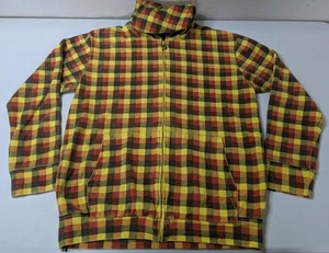 Insight Hoodie Jacket Men's L Checkered Multi Color Full Zip Long Sleeve VTG - Picture 1 of 6