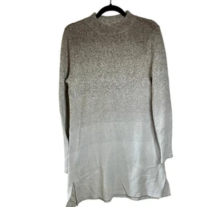 Ombre sparkle mock neck sweater Dress size large Cotton Polyester - Picture 1 of 9