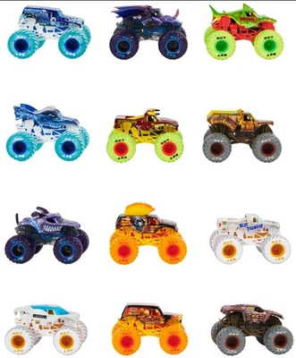 Monster Jam 1: 64 Monster Trucks by Spin Master 所有系列 批量 Fire Ice Loose — 第 1/4 张图片