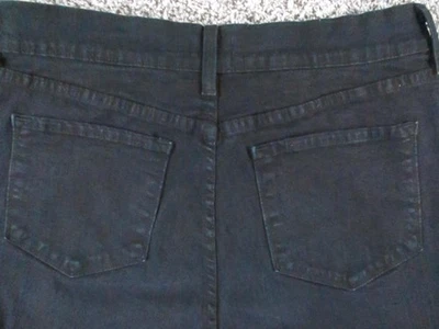 Pantalones de mezclilla elásticos NYDJ para mujer 10 negros de pierna recta para levantar pliegue hechos en EE. UU. 30x28 Foto 1 de 4