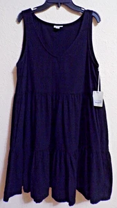 a.n.a. Vestido A NEW APPROACH NUEVO CON ETIQUETAS Sin Mangas Cuello Redondo Negro en Niveles - Talla M - Imagen 1 de 7