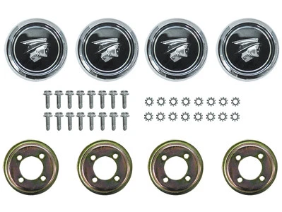 Juego de 4 tapas centrales Comet Magnum 1967-68 Cougar negro diestro derecho Mercury nuevo Foto 1 de 2