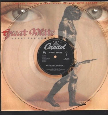 Great White Heart The Hunter 12" Vinyle UK Capitol 1989 Édition Limitée 3 Pistes - Photo 1/2