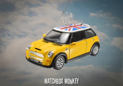 Deluxe Hard Top British Flag Austin Mini Cooper S Christmas Ornament 1/28th BMW - Image 1 of 4