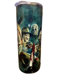Scary Dark Faces Horror Characters 20oz oz 20 oz. 20oz. Sublimation Tumbler - Picture 1 of 9