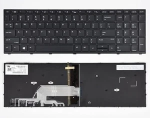 NEW US Keyboard HP ProBook 450 455 470 G5 Laptop Backlit With Frame L01027-001 - Picture 1 of 1