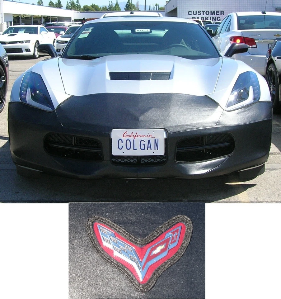 Colgan 前端面具文胸 1 件适用于雪佛兰 Corvette Stingray 2014 - 2019 年带许可证 — 第 1/1 张图片
