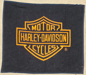Biederlack Black Orange Harley Davidson Blanket Throw Plush 56x48 Made in USA
