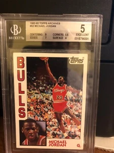 1992-93 Topps Archives #52 Michael Jordan Card grado 5 - Foto 1 di 7