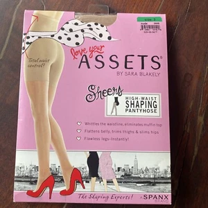 NWT ASSETS by SPANX HIGH WAIST shaping pantyhose– Nude – Size 3 flatten belly - Picture 1 of 7