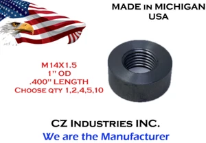 Metric Female Threaded Weld On M14x1.5 Fitting Bung - STEEL M14 x 1.5 - Picture 1 of 6