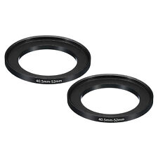 40.5mm-52mm Metal Step Up Ring, 2 Pcs Camera Lens Filter Adapter Ring Black