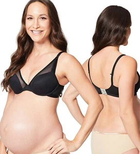 Cake Maternity Charley M Viva Women's Maternity Underwired Bra, Black, 38B US/UK - Picture 1 of 7