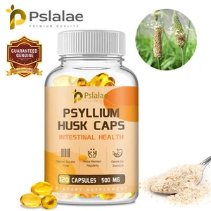 Cápsulas de cáscara de psyllium 500 mg - Apoyo digestivo, desintoxicación, colon, limpieza, pérdida de peso - Imagen 1 de 12