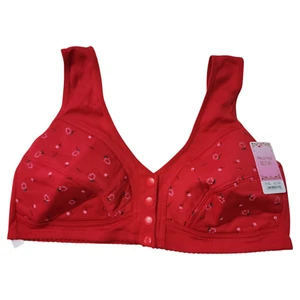 Women's Size 42/95 Red Full Coverage Front Snap Bra FREE S&H - Picture 1 of 2