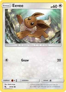 Tarjeta Pokémon Eevee 49/68 Hidden Fates casi nueva - Imagen 1 de 1