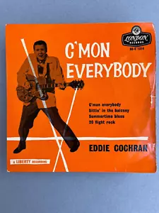 Eddie Cochran, C'Mon Everybody EP, 1959, rare version with Decca logo misprint - Picture 1 of 9