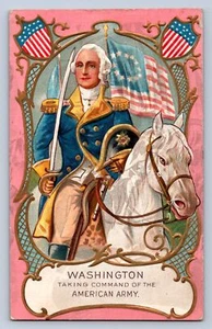 K3/ President George Washington Patriotic Postcard c1910 Army 82 - Picture 1 of 4